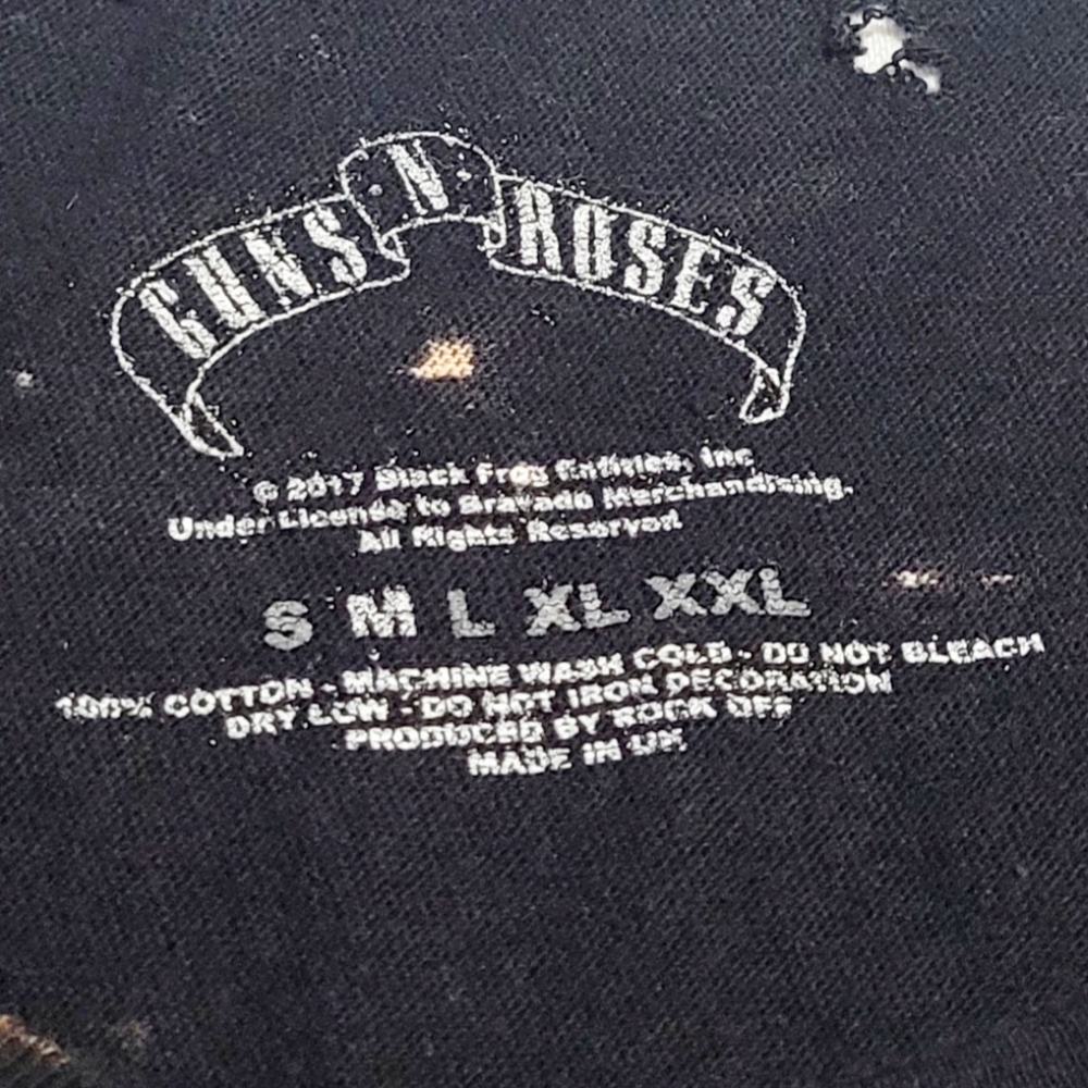 Authentic Guns N' Roses APPETITE FOR DESTRUCTION CROSS LOGO Distressed (Unisex) - Picture 12 of 12